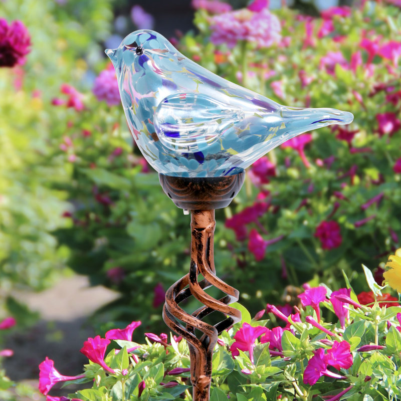 August Grove® Denali Solar Pearlized Glass Bird Garden Stake & Reviews